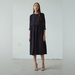 Rachel Comey Oust Dress in Black Moiré Jacquard